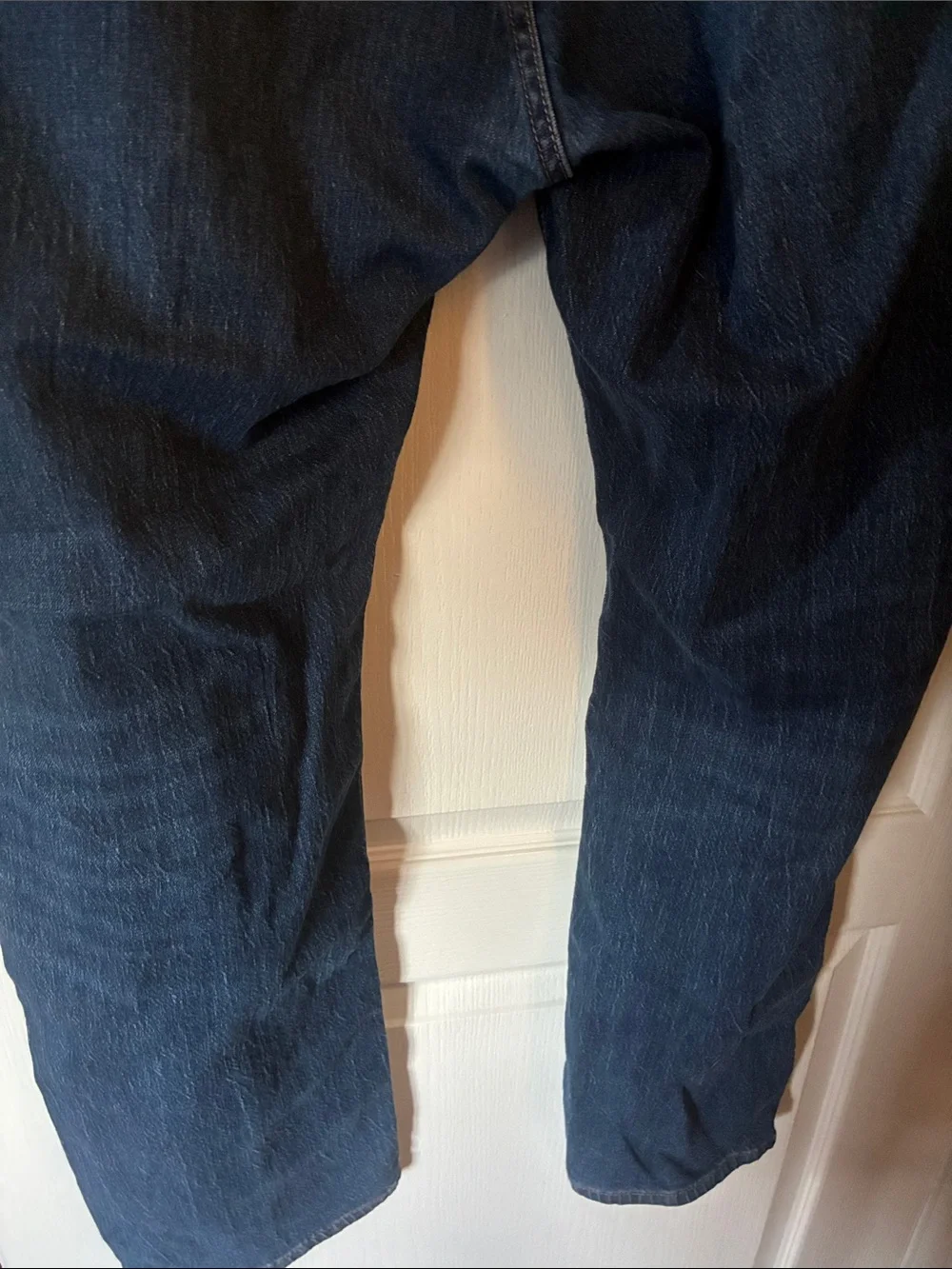 Men's Slim Straight Jeans in Dark Blue Denim